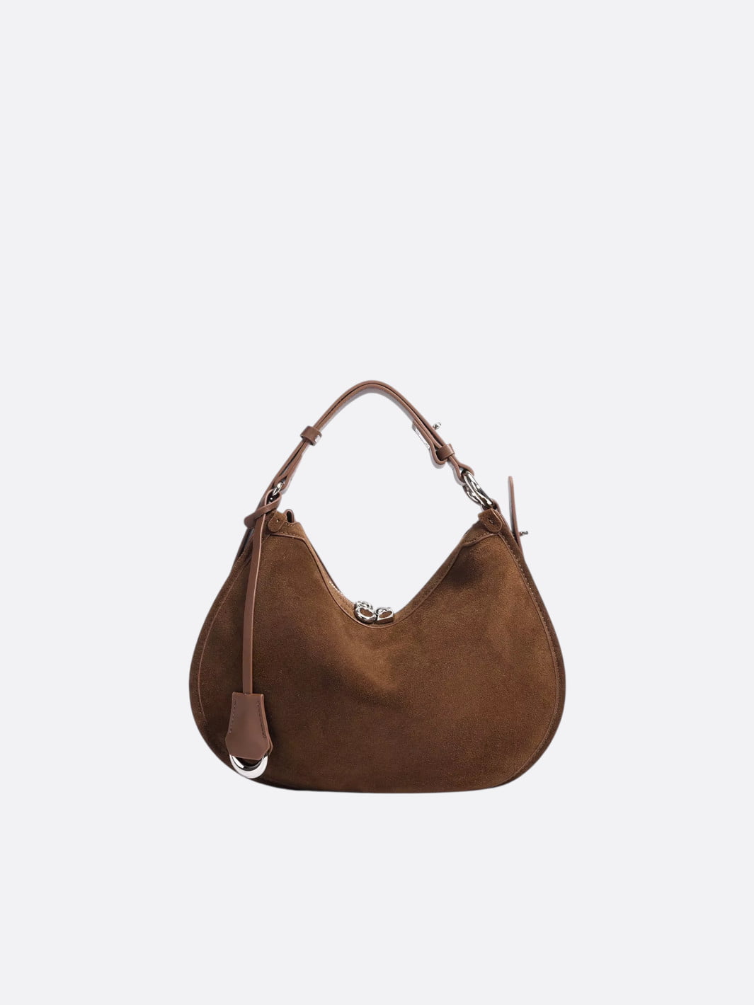 sac bandoulière daim marron