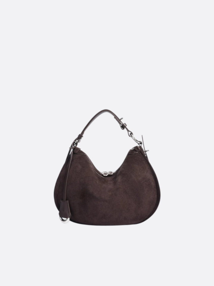 sac bandoulière daim marron foncé