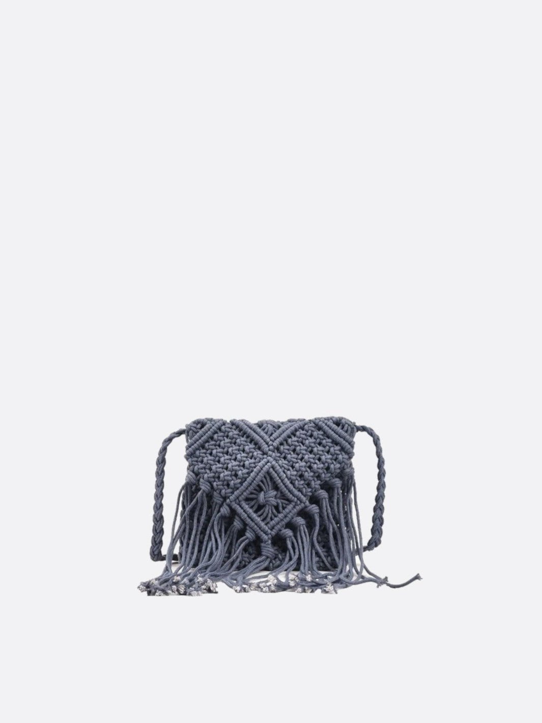 sac macramé bleu