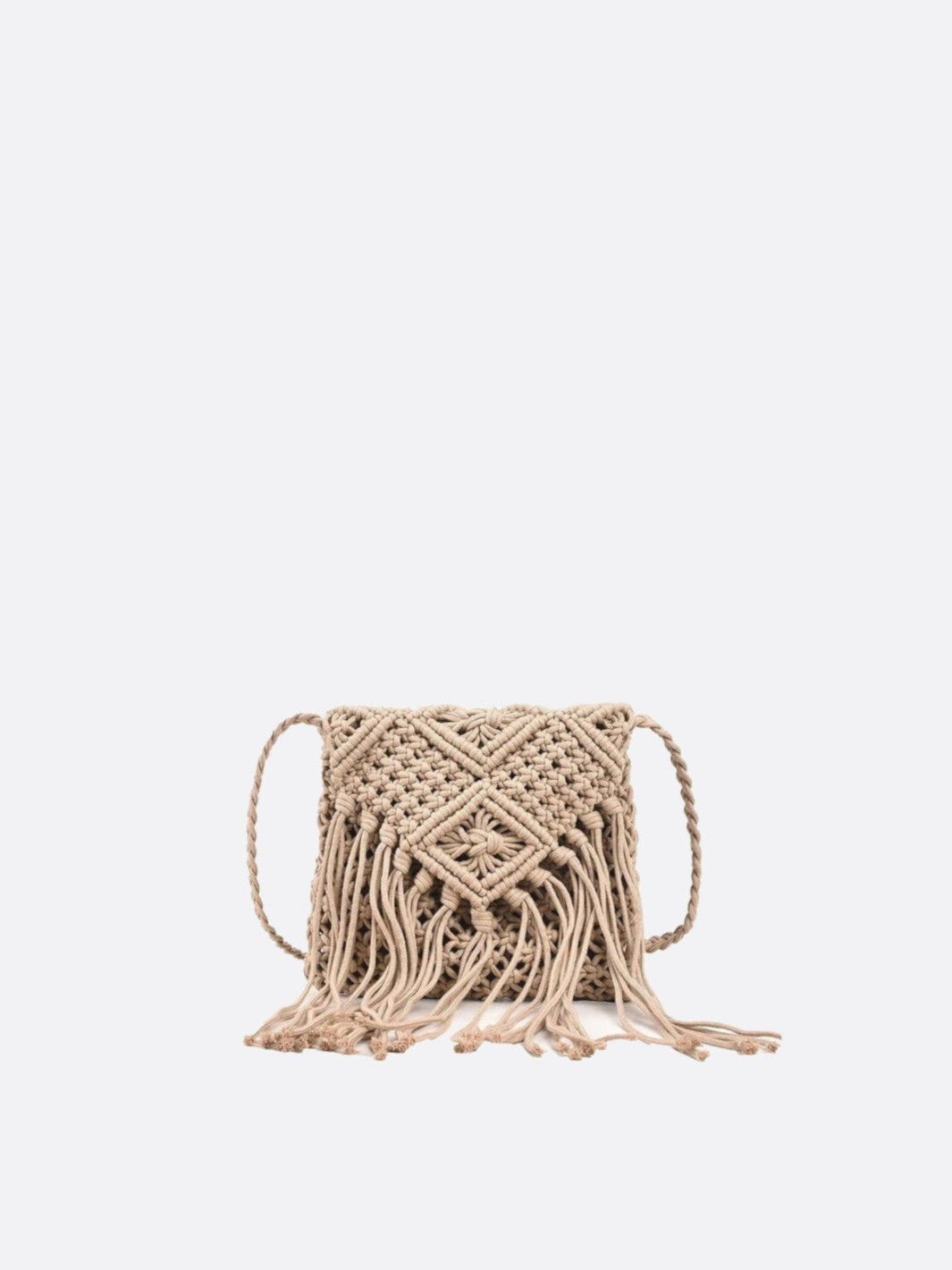 sac macramé kaki