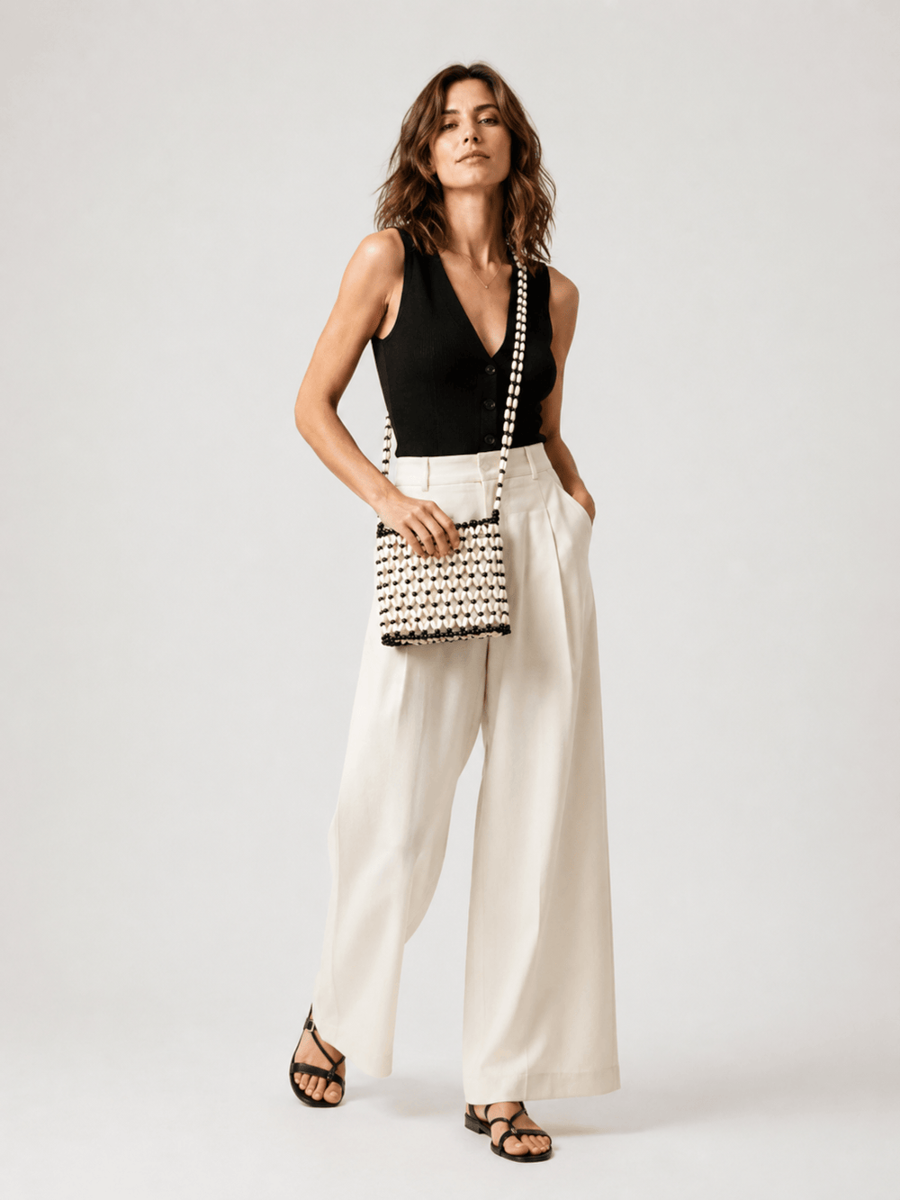 sac bandoulière femme perle