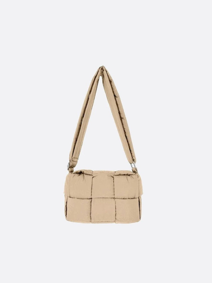 Sac bandoulière matelassé beige