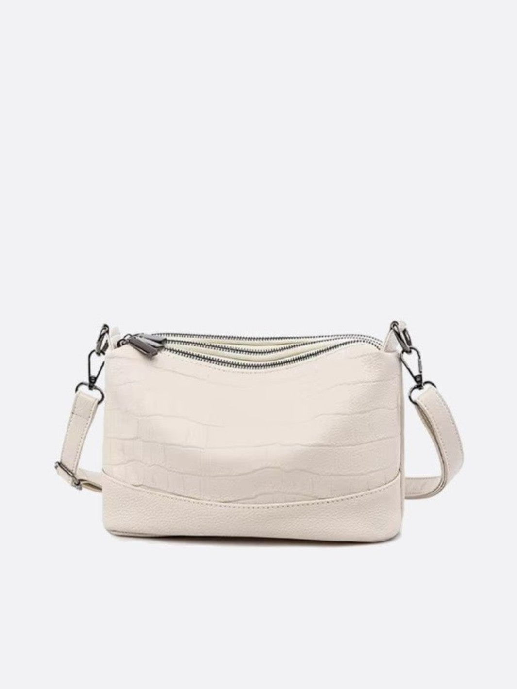 Sac bandoulière multipoches blanc