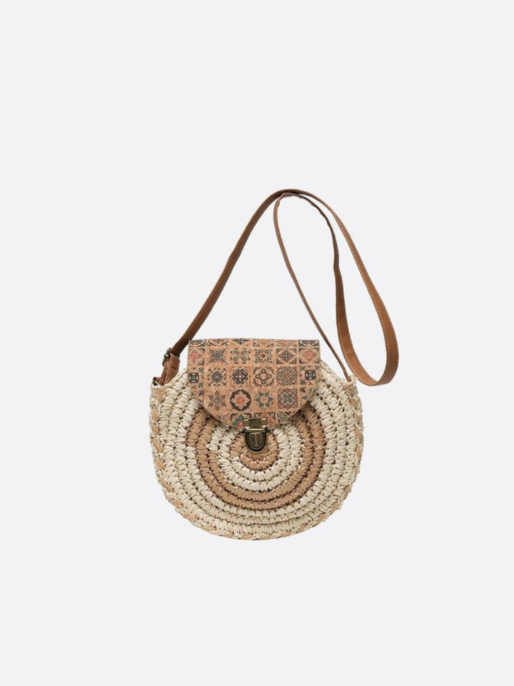 sac paille beige