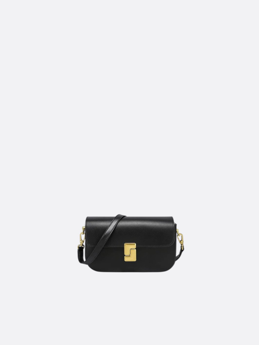 sac bandoulière rectangulaire cuir noir