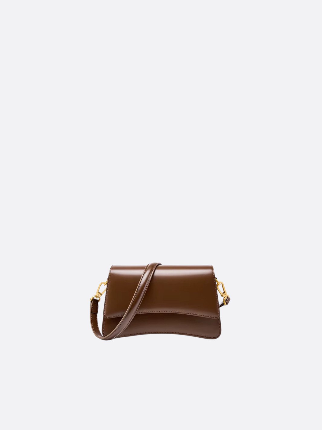 sac bandoulière trapèze marron