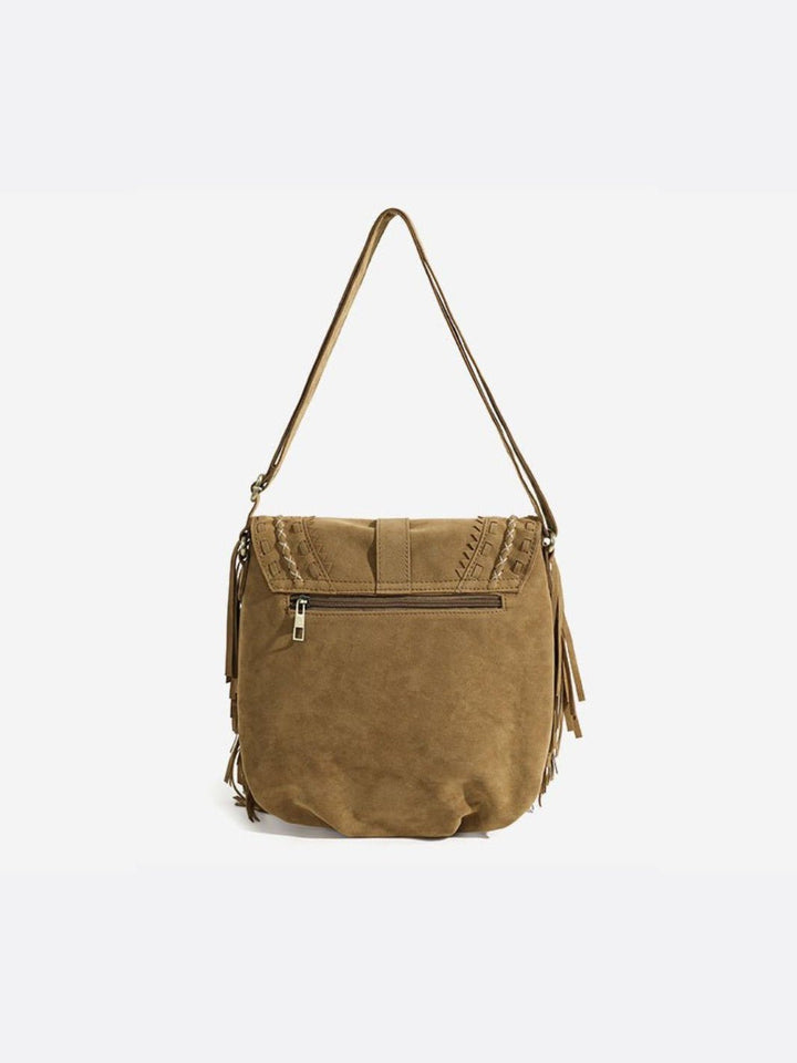 Sac besace daim à franges <br>Maravelle