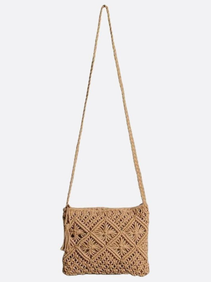 Sac besace macramé