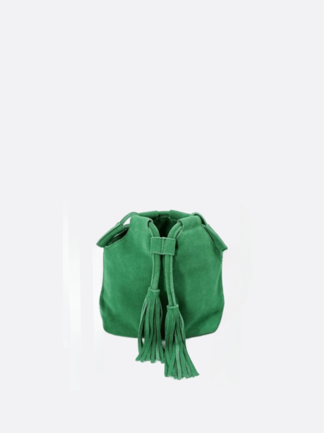 Sac bourse daim vert