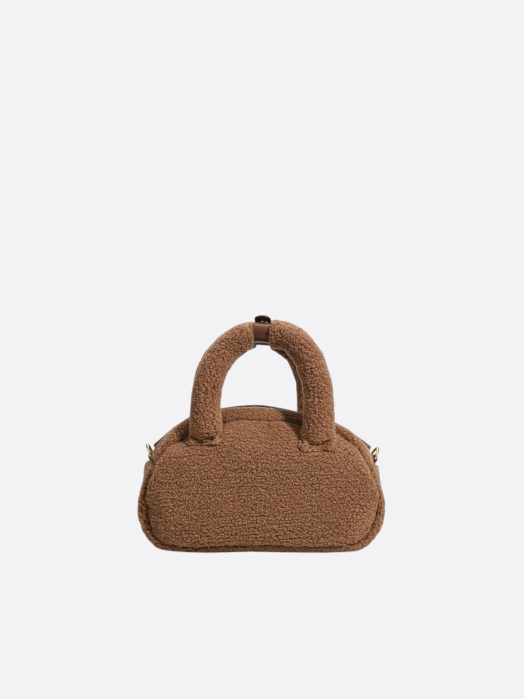 Sac bowling en moumoute marron <br>Moka
