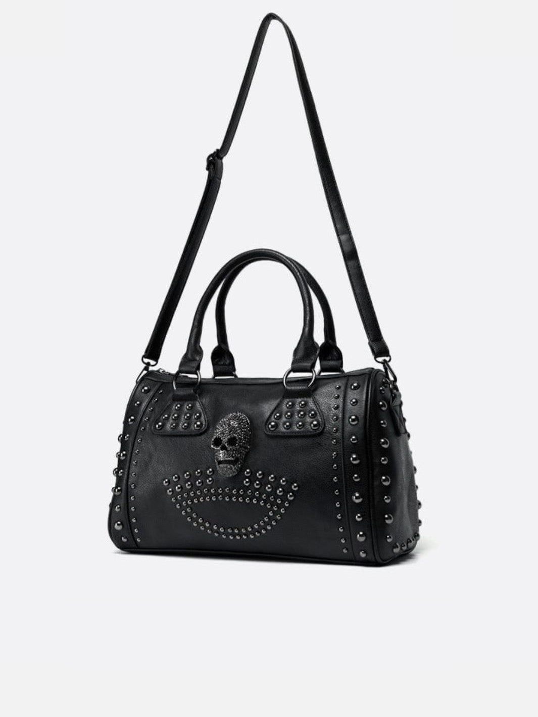 sac noir clouté bandoulière