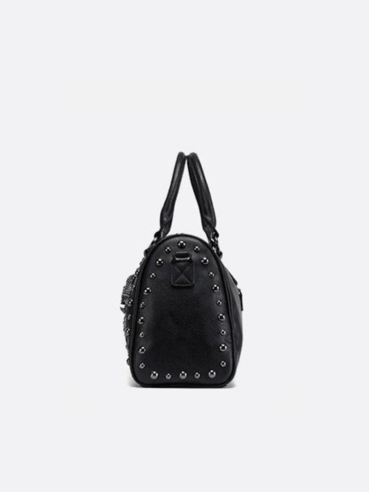 Sac bowling noir clouté <br>Valmor