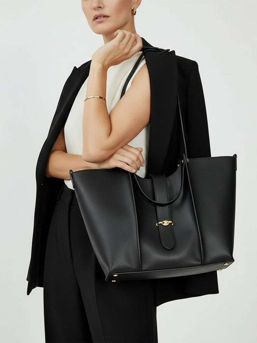 Sac cabas noir femme