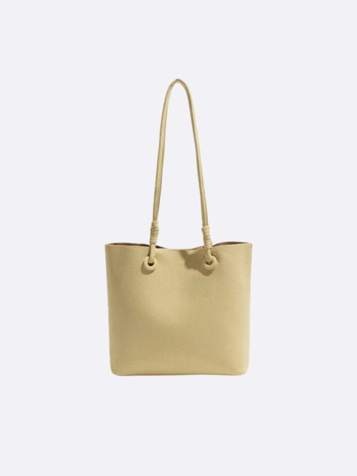 Sac cabas carré jaune pâle