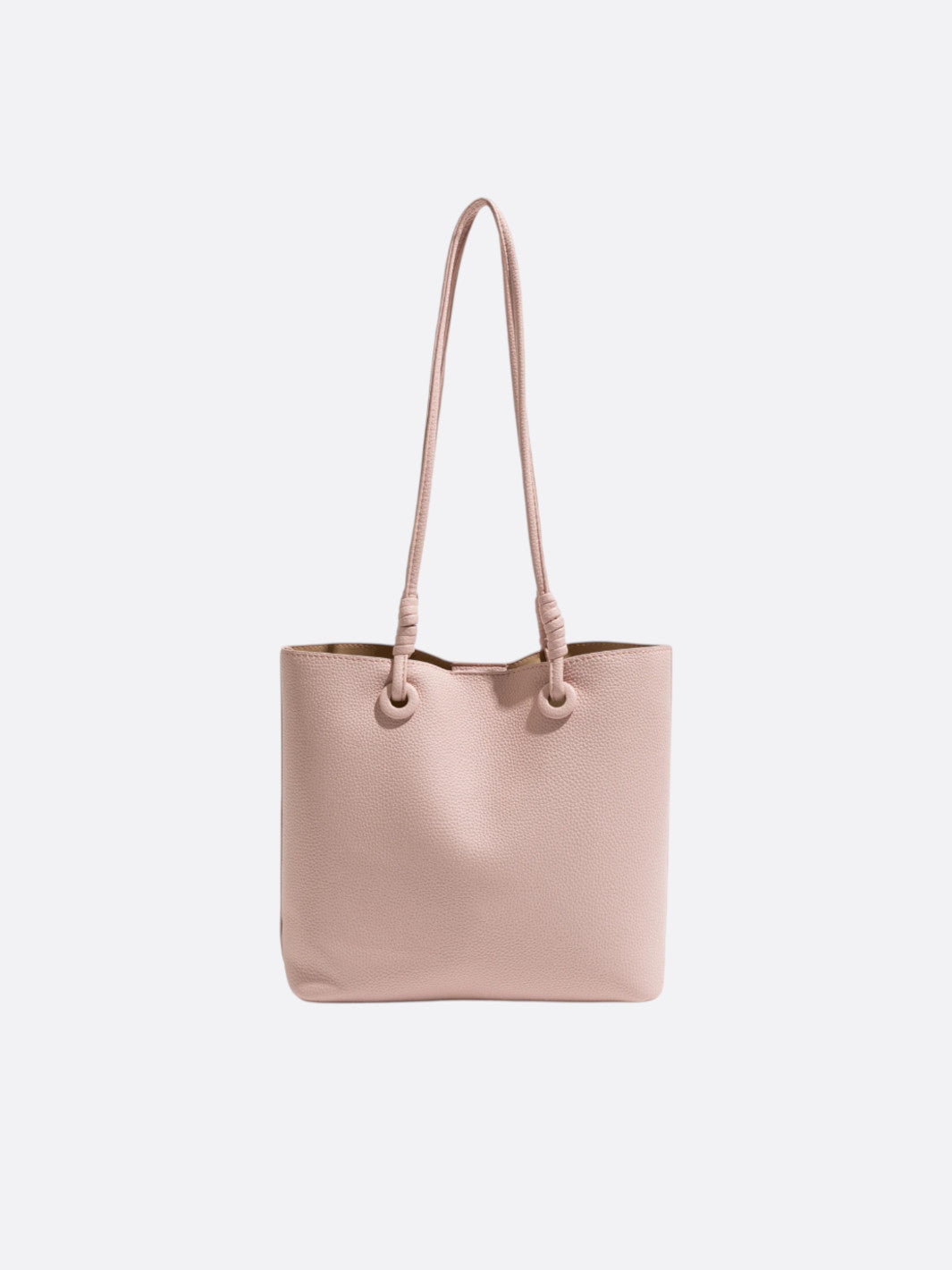 Sac cabas carré rose pâle