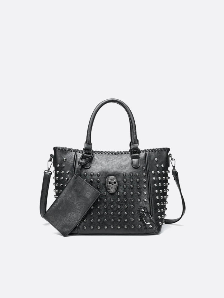 Sac cabas cuir clouté