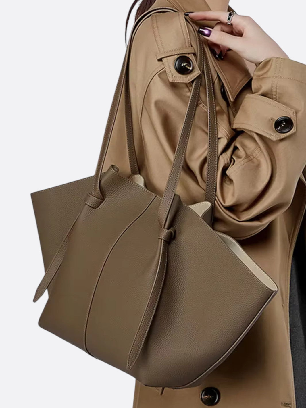 Sac cabas cuir marron