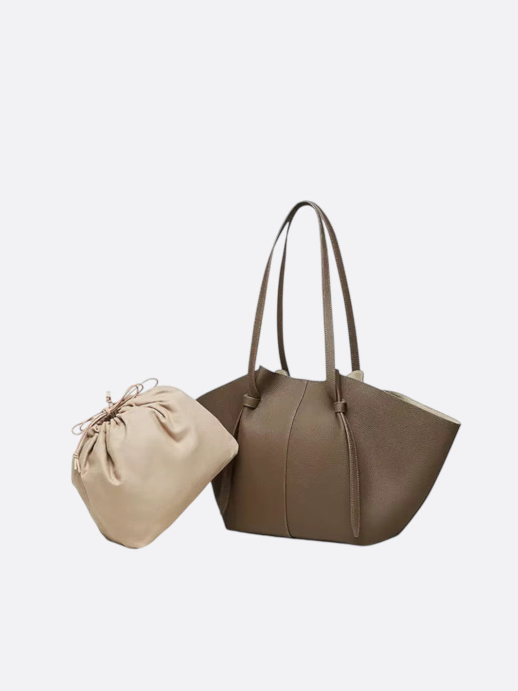 cabas cuir rigide marron