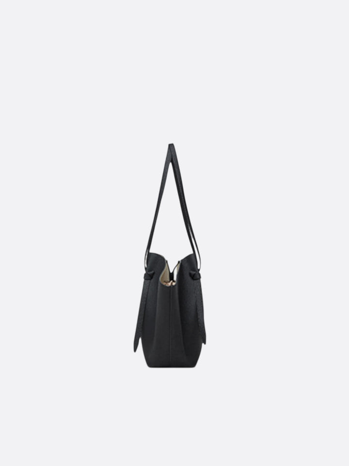 Rigid leather tote bag <br>Corbel