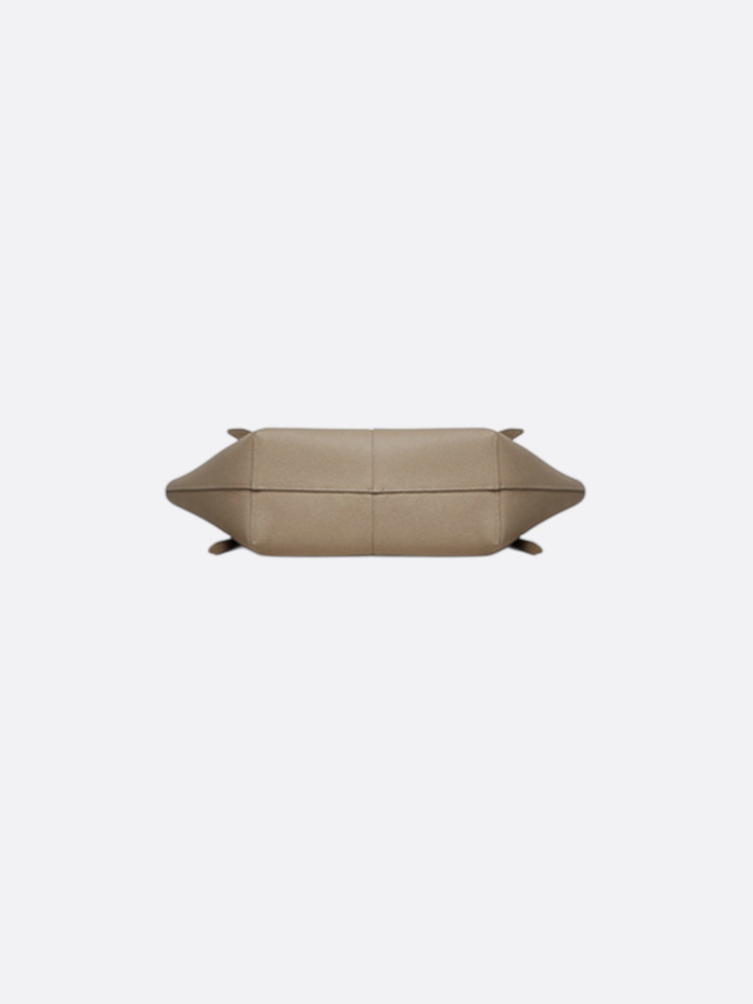 Rigid leather tote bag <br>Corbel