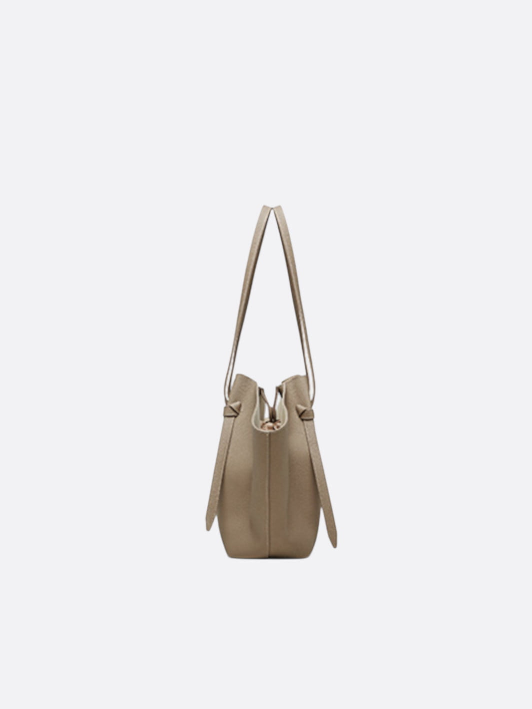 Rigid leather tote bag <br>Corbel