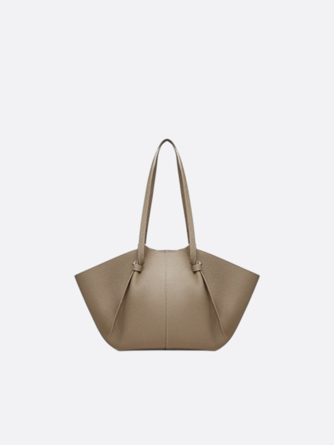 Sac cabas cuir grège rigide
