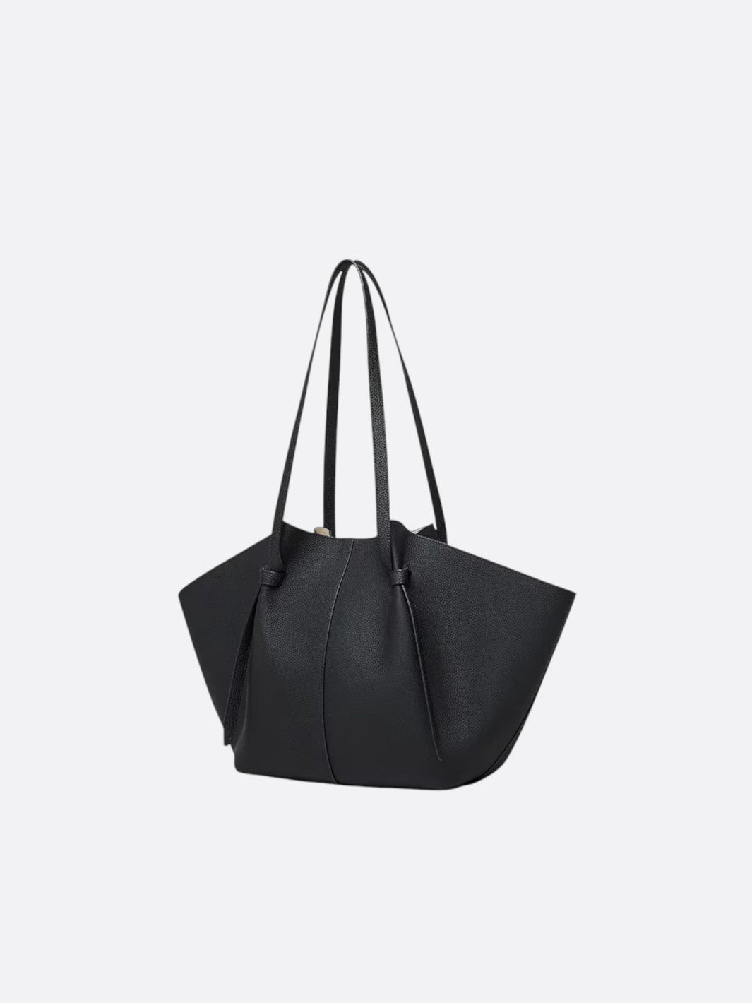 Sac cabas cuir noir rigide