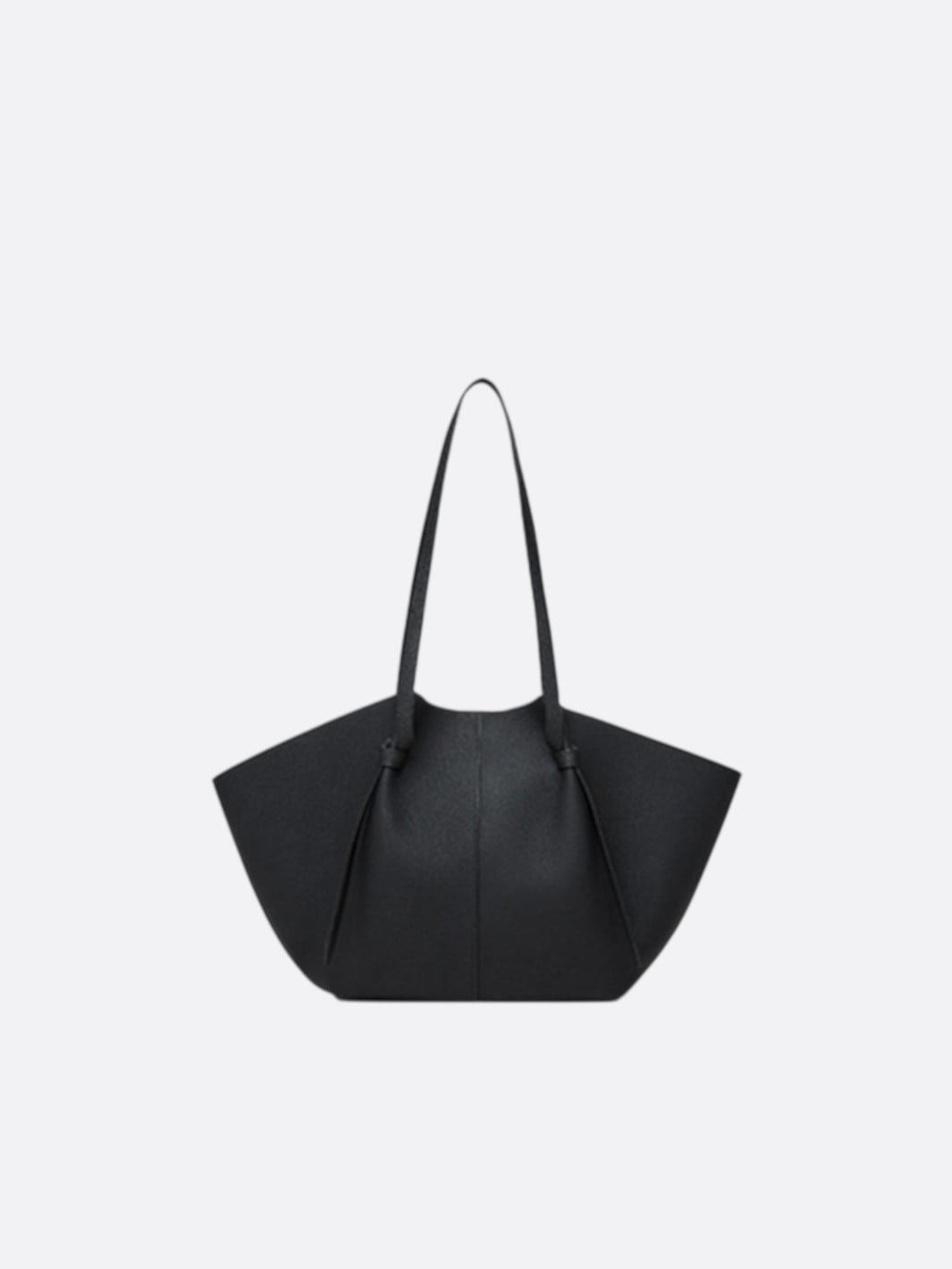 Sac cabas cuir noir rigide