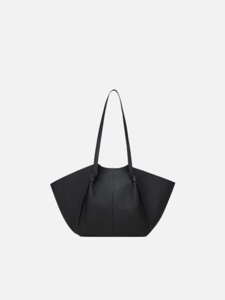 Sac cabas cuir noir rigide