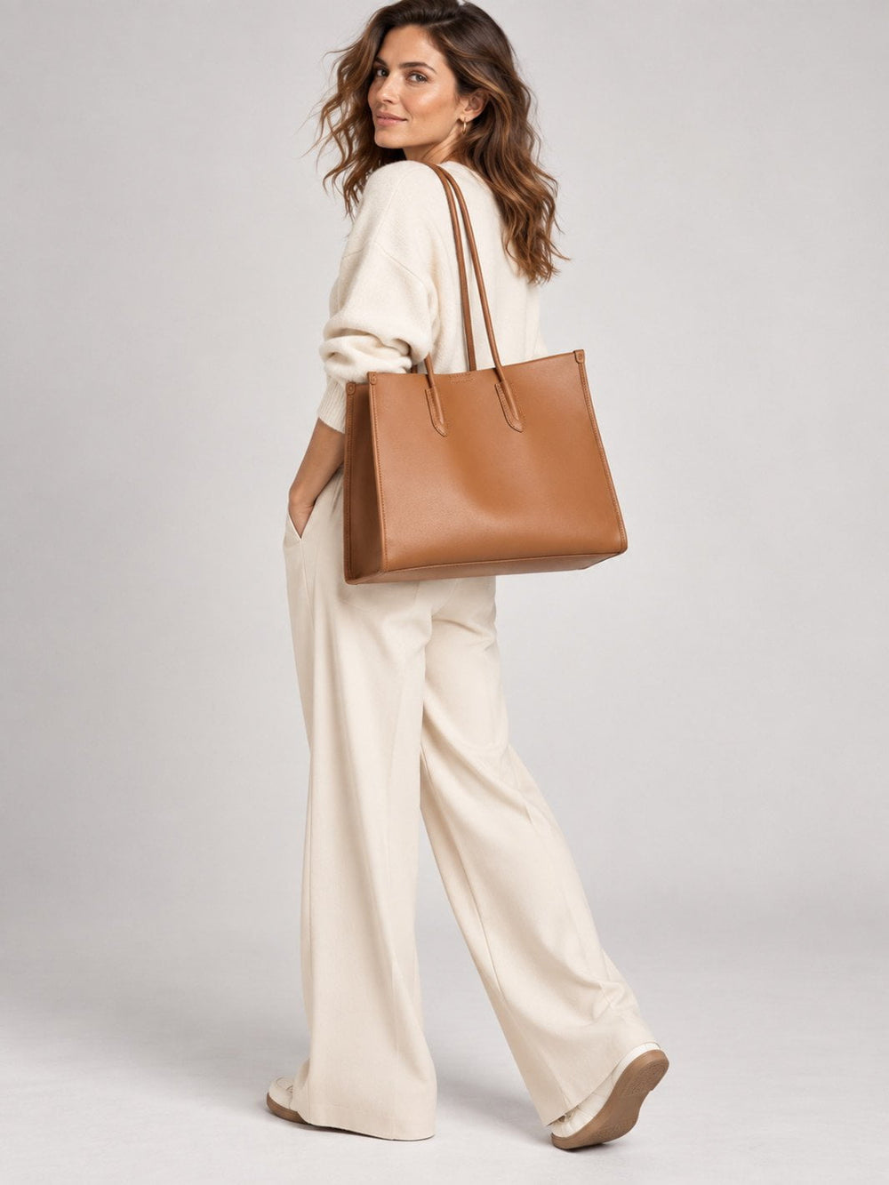 sac cabas cuir femme