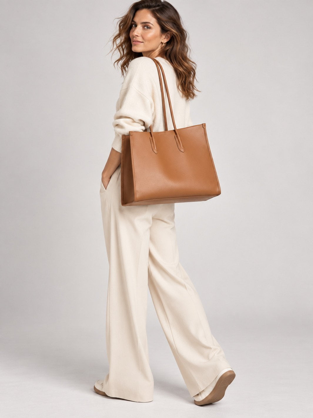 sac cabas cuir femme