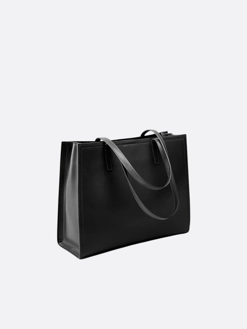sac cabas cuir noir femme