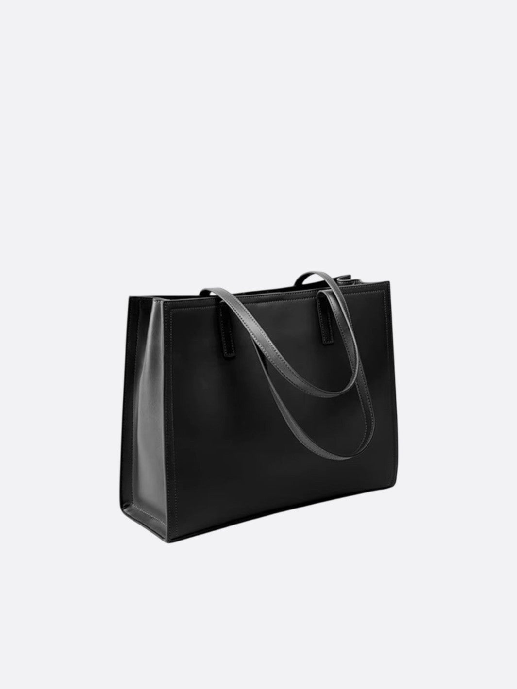 sac cabas cuir noir femme
