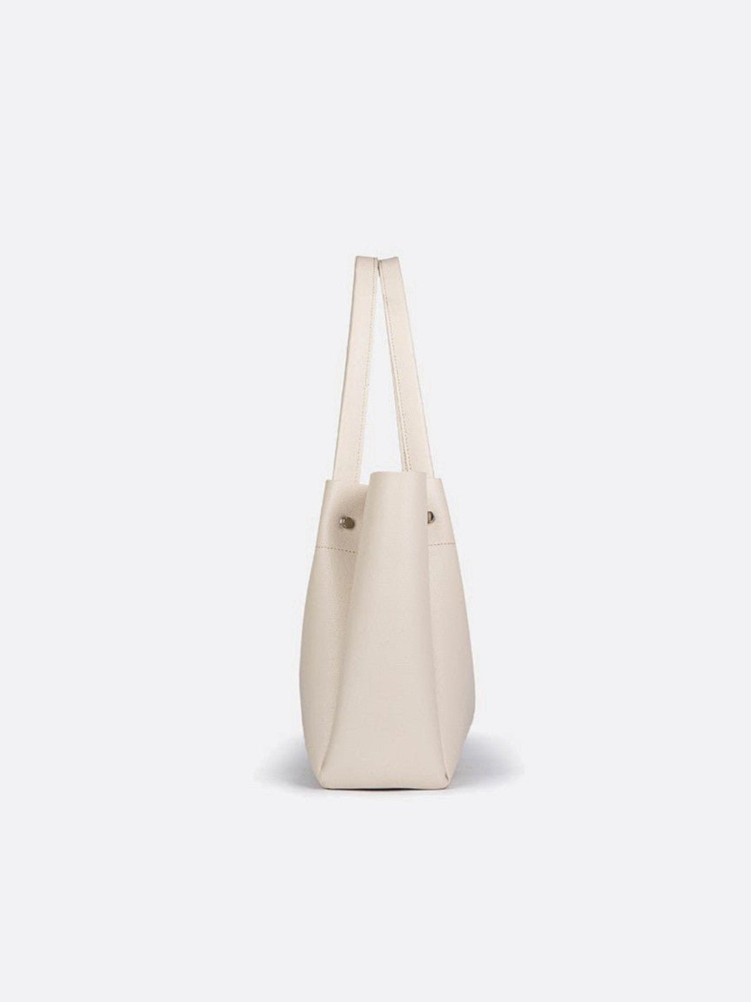 Sac cabas en cuir blanc <br>Aveline