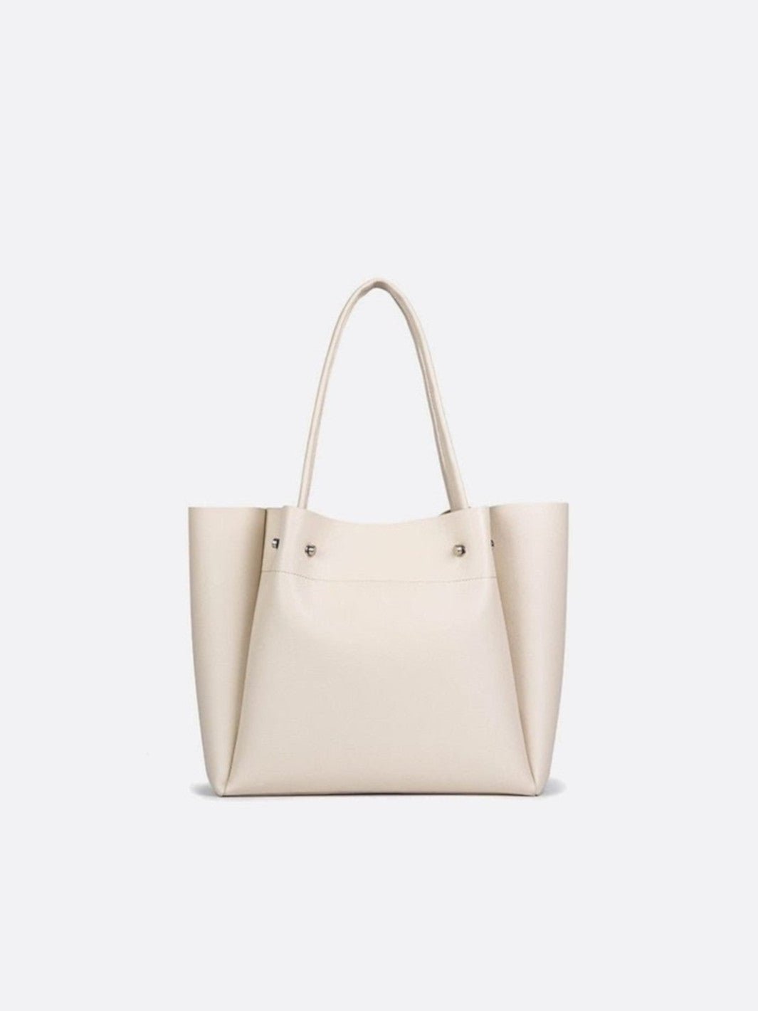 sac cabas cuir blanc