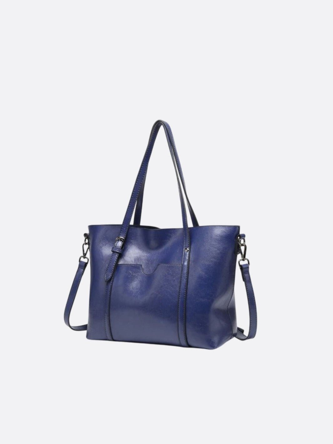 sac cabas cuir bleu