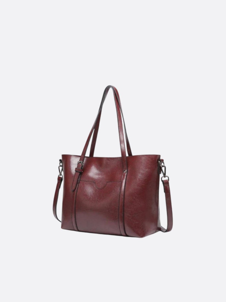 sac cabas cuir bordeaux