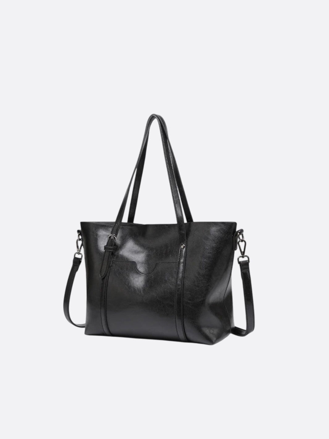 sac cabas cuir noir