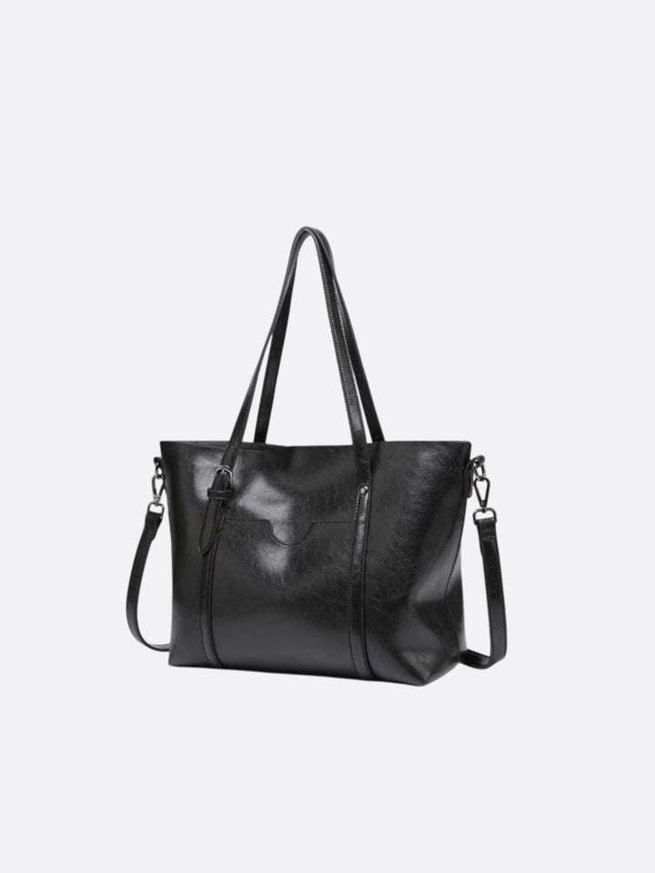 sac cabas cuir noir