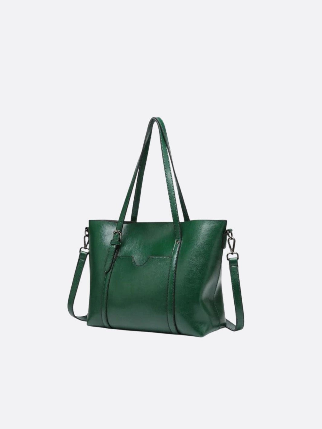 sac cabas cuir vert