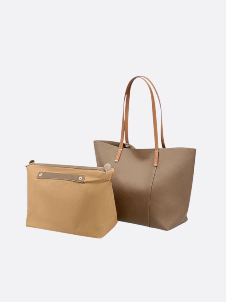 sac cabas cuir grainé