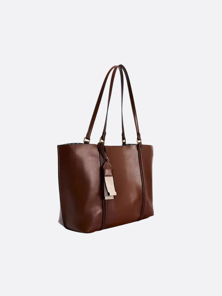 sac cabas cuir lisse femme