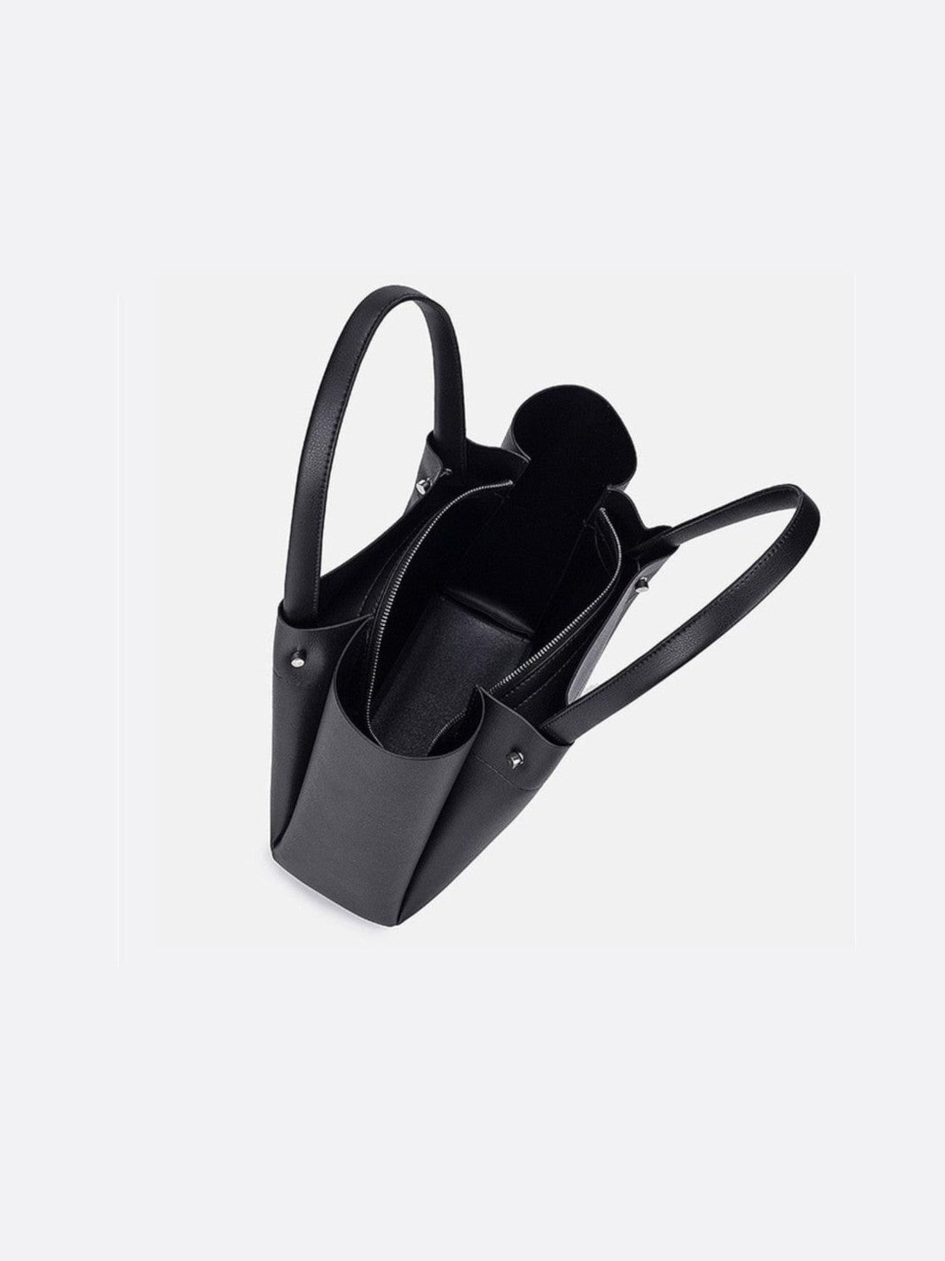 Sac cabas en cuir noir <br>Néris