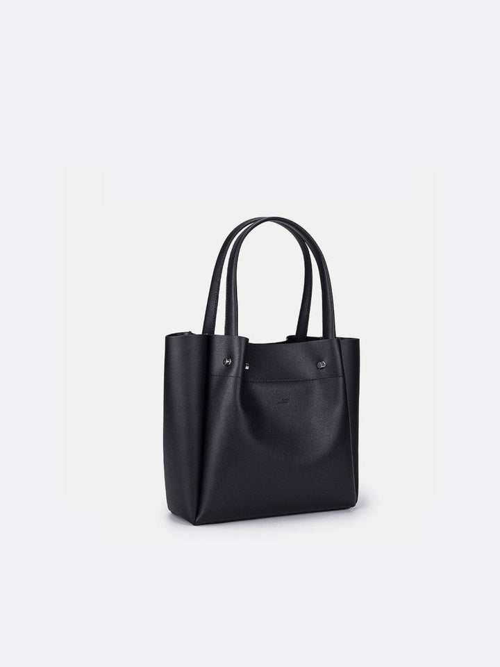sac cabas noir cuir