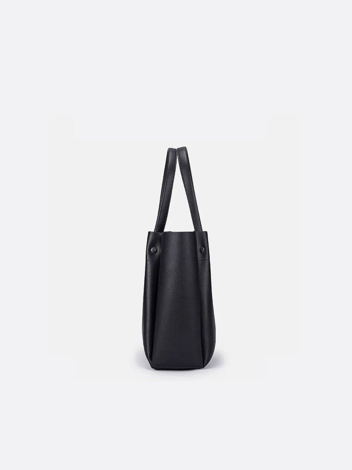 Sac cabas en cuir noir <br>Néris