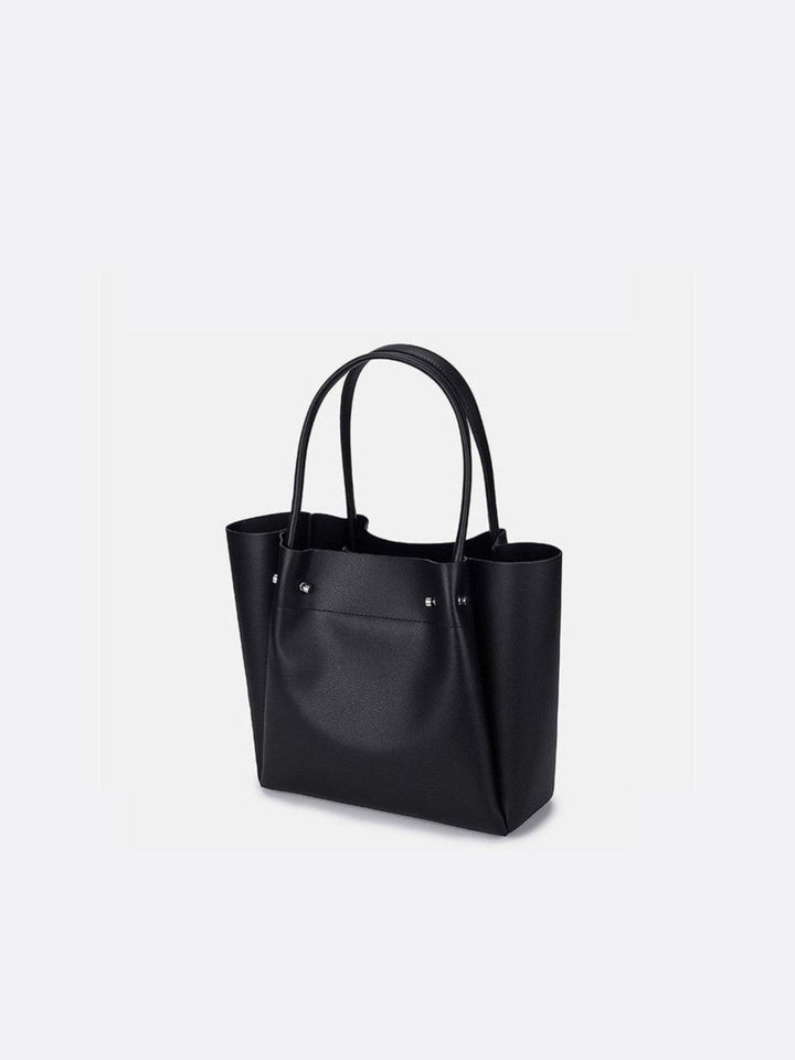 sac cabas cuir noir femme