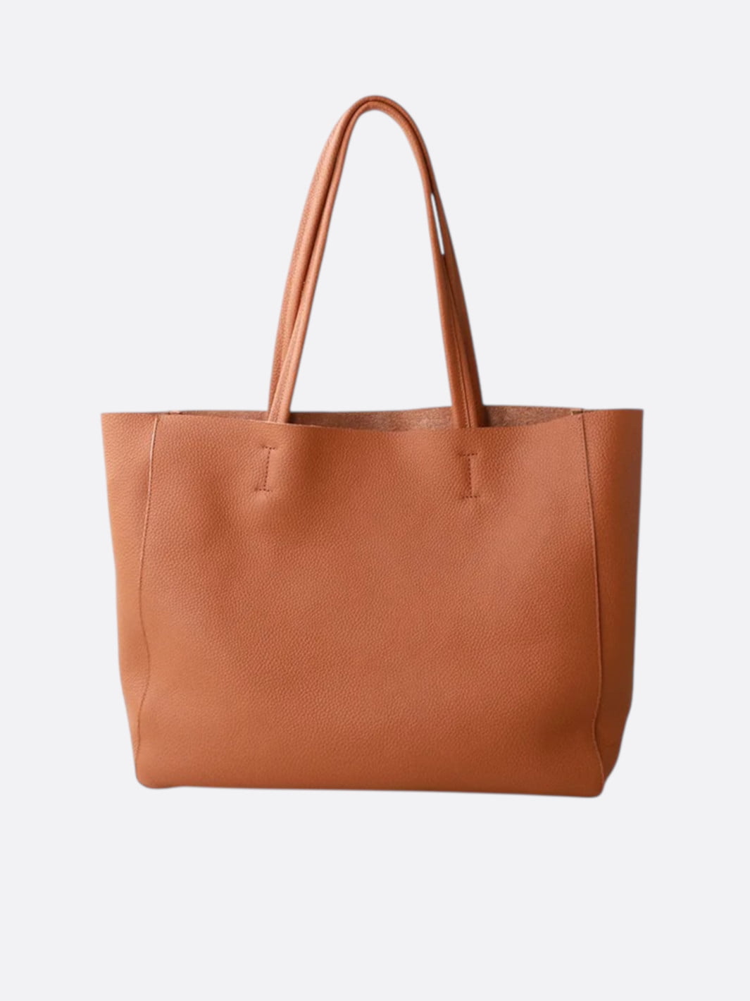 Sac cabas cuir souple camel
