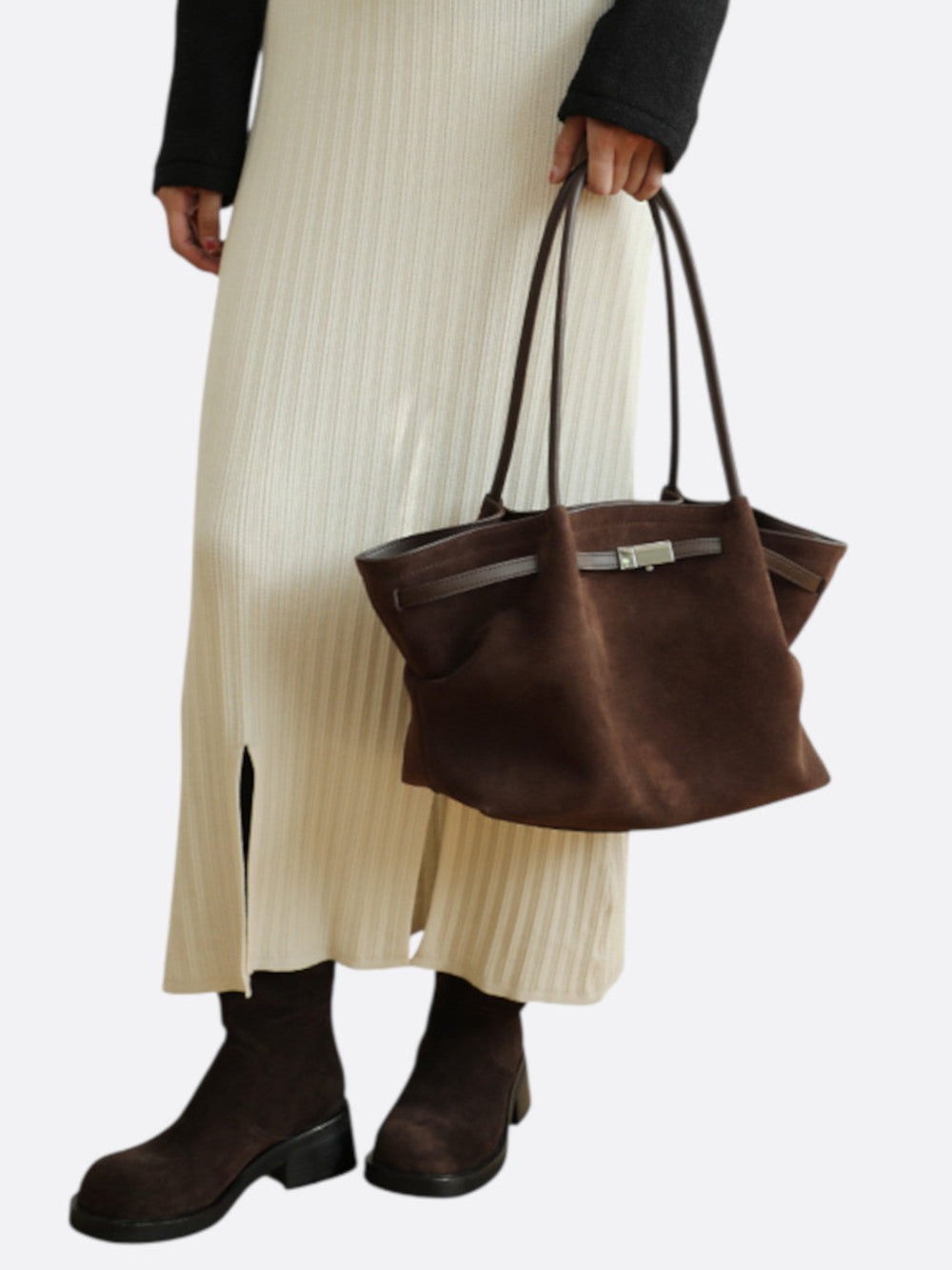 Sac cabas daim souple femme