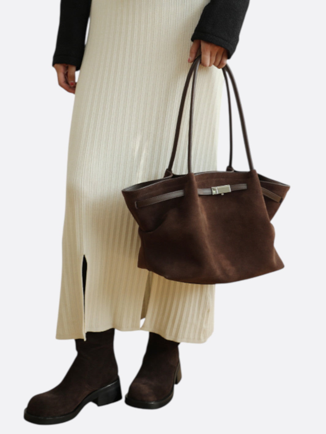 Sac cabas daim souple femme