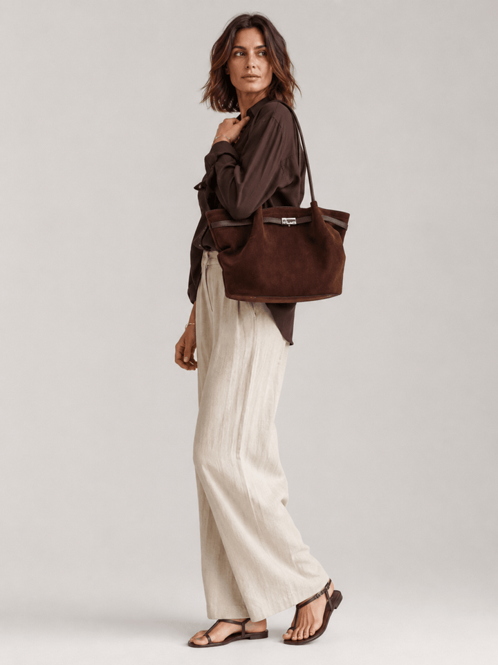 Sac cabas daim souple femme